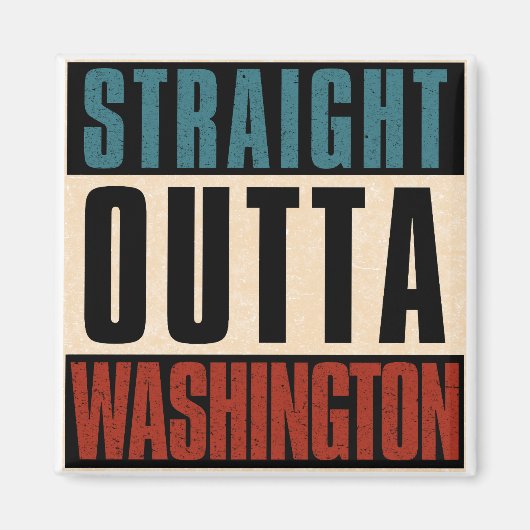 Straight Outta Washington District van Columbia DC Magneet (Voorkant)