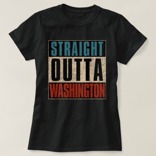 Straight Outta Washington District van Columbia DC T-shirt (Design voorkant)