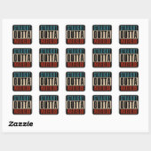 Straight Outta Waterloo Iowa IA Vierkante Sticker (Vel)