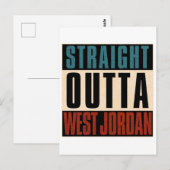 Straight Outta West Jordan Utah UT Briefkaart (Voorkant / Achterkant)