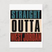 Straight Outta West Jordan Utah UT Briefkaart (Voorkant)