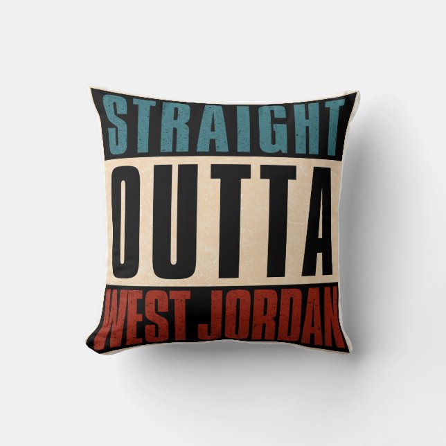 Straight Outta West Jordan Utah UT Kussen (Voorkant)