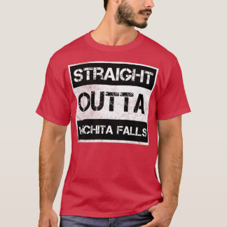 Straight Outta Wichita Herfsten Texas  Distres T-shirt