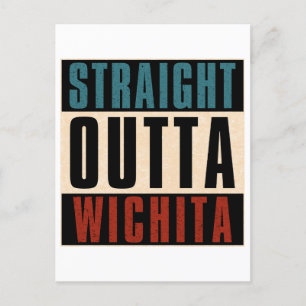 Straight Outta Wichita Kansas KS Feestdagenkaart
