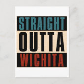 Straight Outta Wichita Kansas KS Feestdagenkaart (Voorkant)