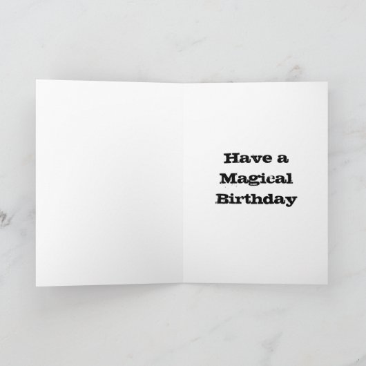 Straight Outta Wizard School Verjaardag Kaart (Binnen)