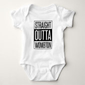 Straight Outta Wombton Funny Baby Romper (Voorkant)