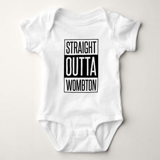 Straight Outta Wombton Funny Baby Romper (Voorkant)