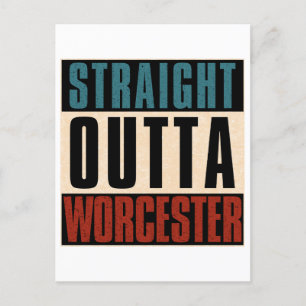 Straight Outta Worcester Massachusetts MA Briefkaart