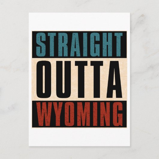 Straight Outta Wyoming Michigan MI Briefkaart (Voorkant)