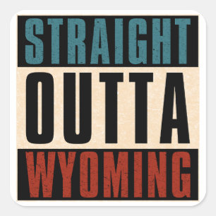 Straight Outta Wyoming Michigan MI Vierkante Sticker