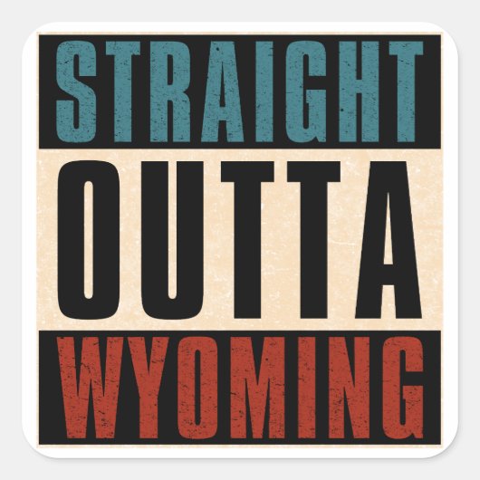Straight Outta Wyoming Michigan MI Vierkante Sticker (Voorkant)
