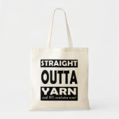 Straight Outta Yarn ・ Crafts / Jouw tekst Tote Bag (Voorkant)