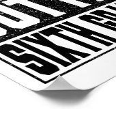 Straight Outta Zesde Grade Grappig 2025 6e Graduat Poster (Hoek)