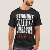 Straight Outta Zimbabwe for Kerstmis Ugly Sweater T-shirt (Voorkant)