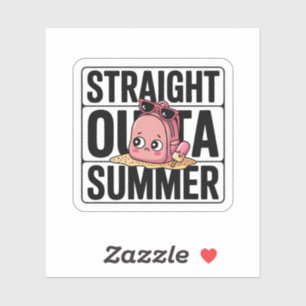 Straight Outta Zomer Grappige Kawaii Rugzak Sticker