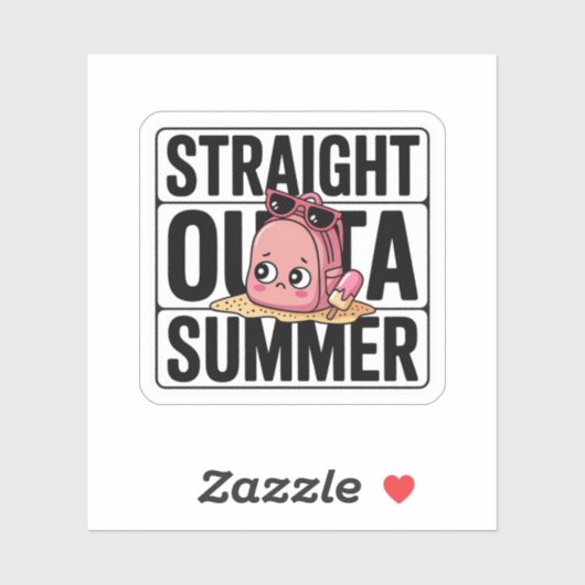 Straight Outta Zomer Grappige Kawaii Rugzak Sticker (Vel)