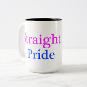 Straight Pride Cup Tweekleurige Koffiemok (Voorkant links)