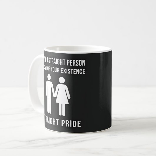Straight Pride Essentiële mokken, patriottenvrijhe Koffiemok (Voorkant links)