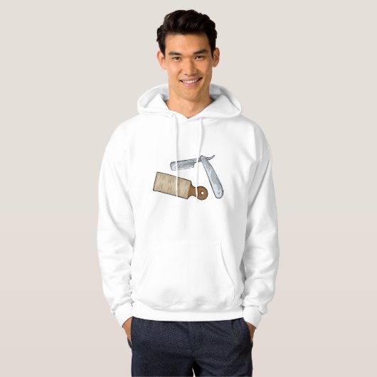 Straight Razor en Strop Barber Shop Hoodie (Voorkant volledig)