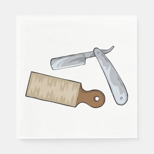  Straight Razor en Strop Barber Shop Servet (Voorkant)