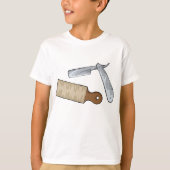  Straight Razor en Strop Barber Shop T-shirt (Voorkant)