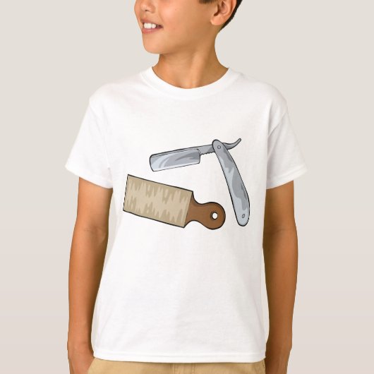  Straight Razor en Strop Barber Shop T-shirt (Voorkant)