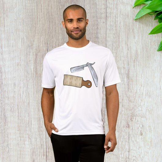  Straight Razor en Strop Barber Shop T-shirt