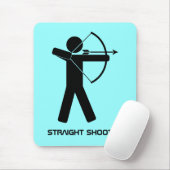 Straight Shooter mousepad aqua Muismat (Met muis)