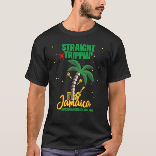 Straight Trippin Jamaica Group Vacation Matching T-shirt (Voorkant)