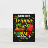 Straight Trippin' Jamaica Vakantie 2025 Verjaardag Kaart (Voorkant)