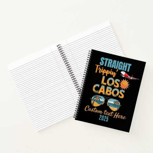 Straight Trippin' Los Cabos 2025 Leuke vakantie Notitieboek (Binnen)