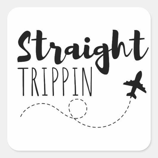 Straight Trippin Vierkante Sticker (Voorkant)