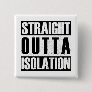 STRAIGHT uit isolatie Vierkante Button 5,1 Cm