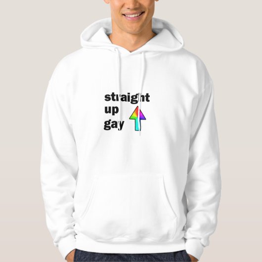 Straight Up Gay Hoodie (Voorkant)