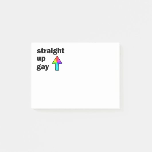 Straight Up Gay Post-it® Notes (Voorkant)