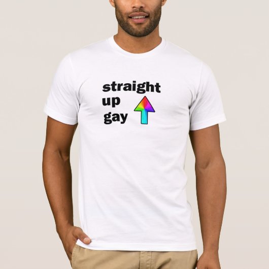 Straight Up Gay T-shirt (Voorkant)