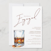 Straight Up geëngageerde Whiskey Engagement Party Kaart (Voorkant)