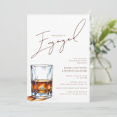 Straight Up geëngageerde Whiskey Engagement Party Kaart (Staand voorkant)