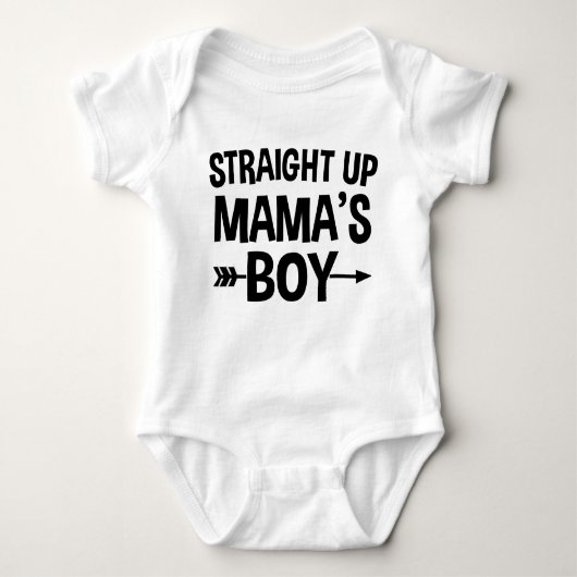 Straight Up Mama's Boy Grappig Romper (Voorkant)