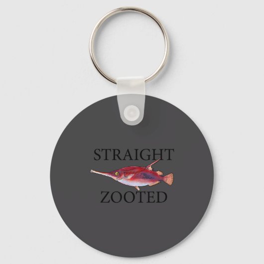 Straight Zooted Longsne Snipefi-shirt Sleutelhanger (Voorkant)