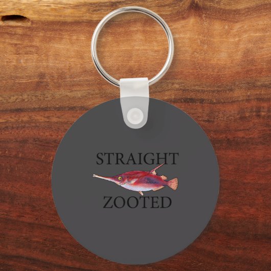 Straight Zooted Longsne Snipefi-shirt Sleutelhanger (Voorkant)