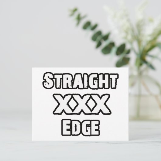 Straightedge Briefkaart (Staand voorkant)