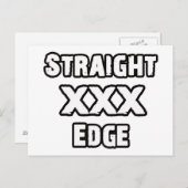 Straightedge Briefkaart (Voorkant / Achterkant)