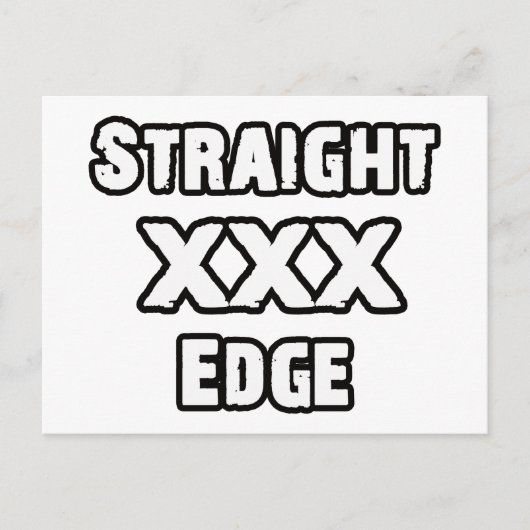 Straightedge Briefkaart (Voorkant)