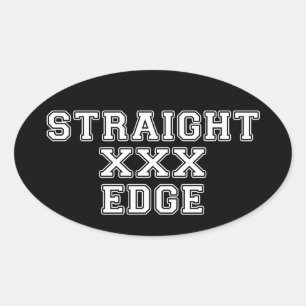 Straightedge Ovale Sticker