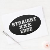 Straightedge Ovale Sticker (Envelop)