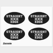 Straightedge Ovale Sticker (Vel)