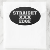 Straightedge Ovale Sticker (Tas)