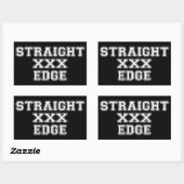 Straightedge Rechthoekige Sticker (Vel)